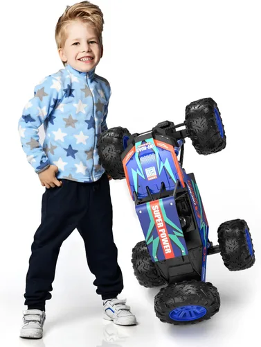 Vista 10 de DEERC Camioneta monstruo grande a escala 1:8 para adultos y niños, automóvil con control remoto mejorado con sonido realista, juguete RC todo