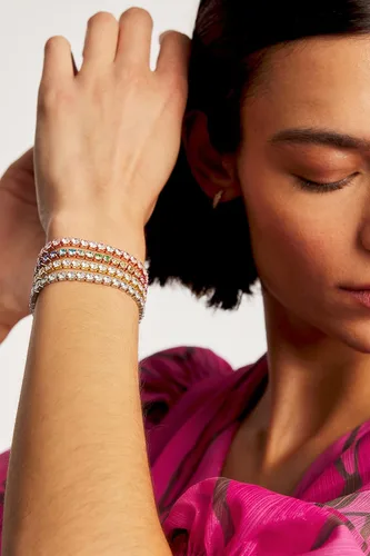 Vista 5 de Ted Baker London Melrah Icon - Pulsera de tenis ajustable de cristal para mujer