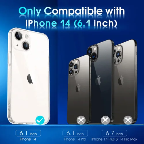 Vista 852 de Supdeal Funda cristalina transparente para iPhone 11, [No se amarillea] [Protección de la cámara] [Probado contra caídas de grado militar] Funda