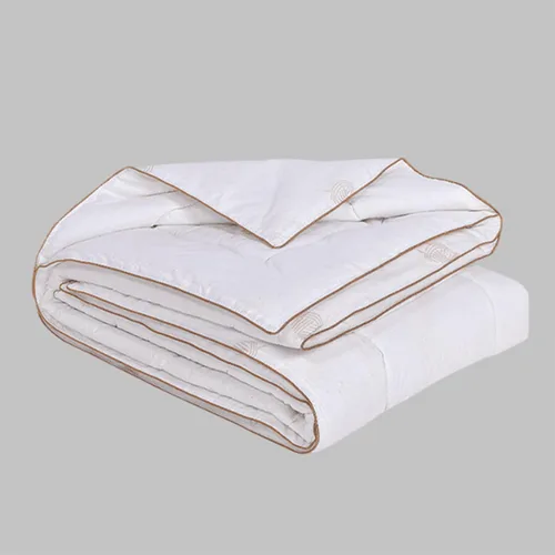 Vista 8 de Edredón relleno de lana, edredón alternativo 100% algodón, ropa de cama de punto bordado, hecho de lana de oveja, suave, reversible, transpirable