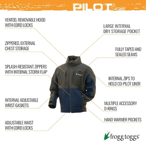 Vista 3 de FROGG TOGGS Pilot 2 Guide - Chaqueta impermeable transpirable de 3 capas para hombre