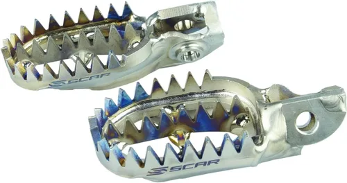 Vista 14 de SCAR - Estribos de Titanio Compatibles con KTM SX SXF XC XCF 16-22 EXC EXCF 17-23 XCW XCFW TPI 85 125 150 250 300 350 450 Husqvarna TC FC TX FX