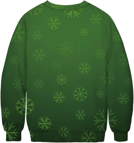 Vista 2 de ALBIZIA sudadera unisex con cuello redondo y estampado de animales, suéter feo de Navidad