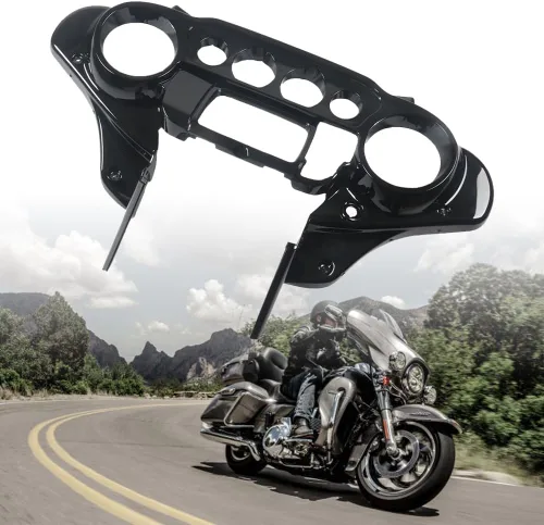 Vista 2 de Carenado interior de murciélago delantero negro brillante para Harley Davidson 2014 2023 Touring Electra Glide Street Glide 15 16 17 18 19 20 21 22