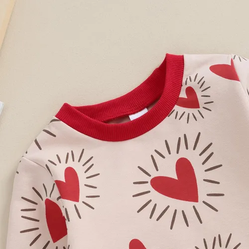 Vista 2 de Engofs Conjunto de sudadera de manga larga para bebé niño y niña, 2 piezas, sudadera de manga larga para otoño e invierno