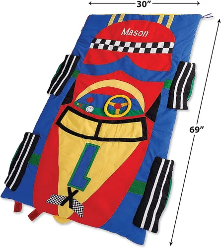 Vista 2 de Lillian Vernon Personalized Indoor Sleeping Bag - Kids Sleepover & Napper Sleep Sack - Plush, Cute, & Cozy Cotton Poly Blend - Girls, Boys, &