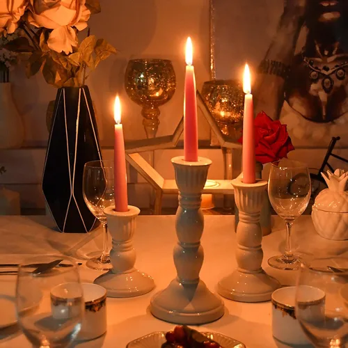 Vista 7 de Velas cónicas de 12 piezas, 6 pulgadas, color rosa, 12 unidades (paquete de 1)