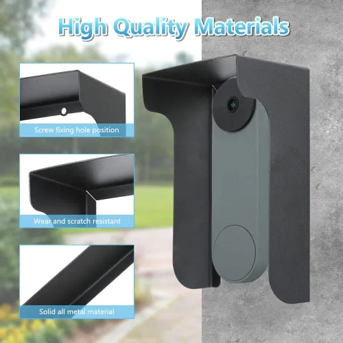 Vista 7 de Cubierta de metal para timbre de puerta compatible con timbre de batería con anillo, Plus, Pro (2026), parpadeo, Google Nest, Arlo/Eufy/AOSU, timbre