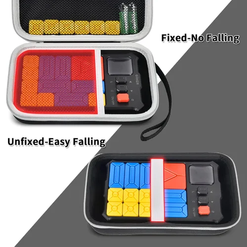 Vista 3 de casmilee Funda compatible con Giiker Super Slide Brain Games, bolsa organizadora de rompecabezas Brain Teaser, bolsa de almacenamiento, soporte
