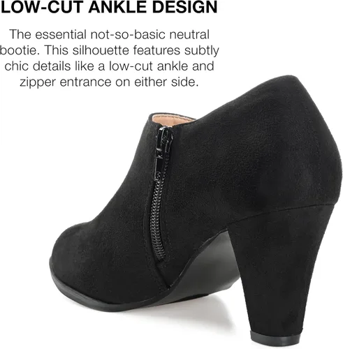 Vista 3 de Journee Collection Botines de tobillo de corte bajo con suela cómoda para mujer