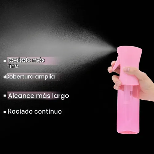 Vista 7 de LERPOLOR Botellas de spray vacías, botella de spray continuo para cabello, botella de agua con spray de niebla fina recargable, cuidado de la piel
