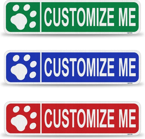 Vista 13 de Street Signs - Letreros personalizados con diseño de oso Diseña tu letrero de calle personalizado con color, símbolo de animal, fuente, palabras