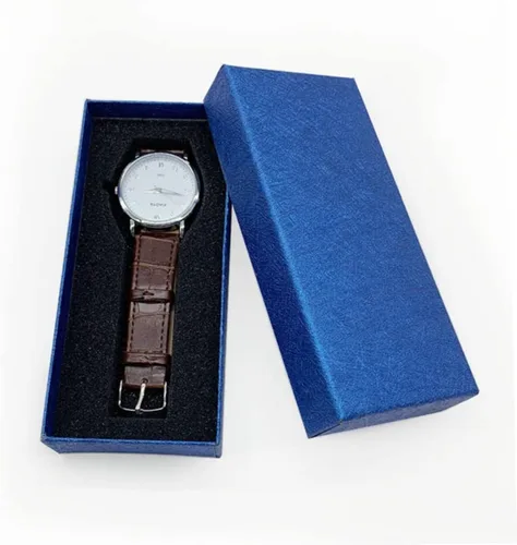 Vista 4 de UKCOCO Organizador de joyas para hombre, caja de joyería de viaje, cajas de reloj para hombres, caja de regalo de joyería individual, caja de reloj
