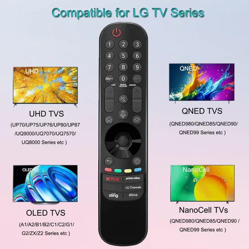 Vista 2 de Control remoto de voz para LG TV, con función de voz y puntero compatible con televisores inteligentes LG OLED QNED UHD NanoCell 4K 8K 2019-2024