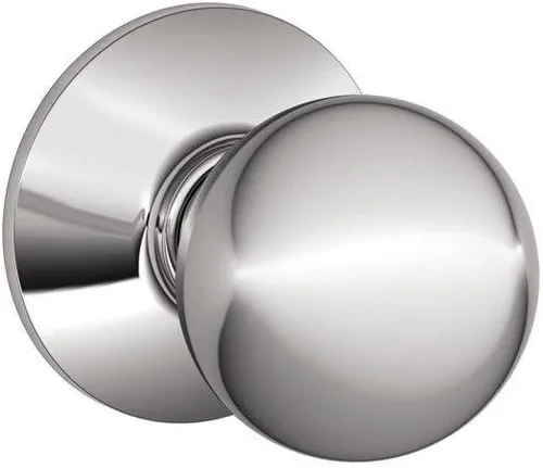 Vista 6 de Schlage F51A ORB 605 - Pomo de órbita con cerradura de entrada con llave, latón brillante Keyed entry door knob with turn-button lock, Easy to
