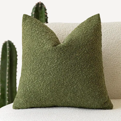 Vista 43 de Foindtower Fundas de almohada decorativas con textura de boucle, fundas de almohada sólidas, neutrales, suaves y acogedoras para silla, sofá