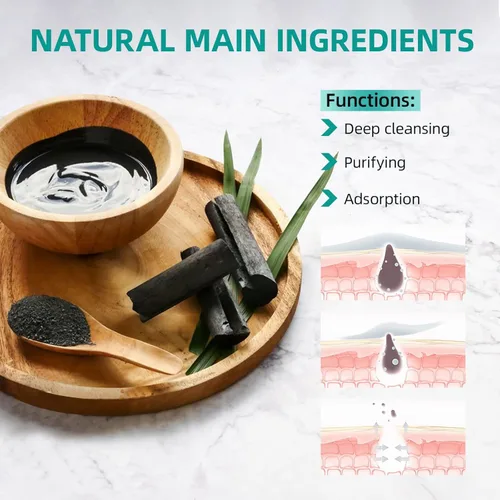 Vista 5 de Mascarilla para Puntos Negros Removedor, Mascarillas para La Cara Facial, Crema para Puntos Negros en La Cara, Removedor de Cabeza Blanca Negra
