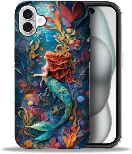Vista 50 de DAIZAG Funda compatible con iPhone 11, hermoso color arena, patrón completo, carcasa rígida híbrida de plástico TPU + funda de protección