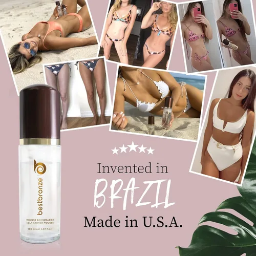 Vista 2 de Best Bronze Clear Travel Self Tanner Mousse - Espuma bronceadora sin sol para un bronceado claro, medio y oscuro personalizable, mousse de bronceado