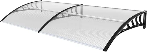 Vista 17 de Outvita - Toldo para ventana de 39 x 32 pulgadas, panel de PVC y soporte Blanco/Negro