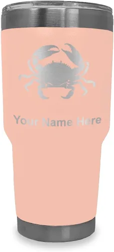 Vista 21 de LaserGram Vaso aislado al vacío de 20 onzas, cangrejo, grabado personalizado incluido (camuflaje verde)