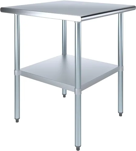 Vista 21 de Mesa de trabajo de acero inoxidable, mesa de metal