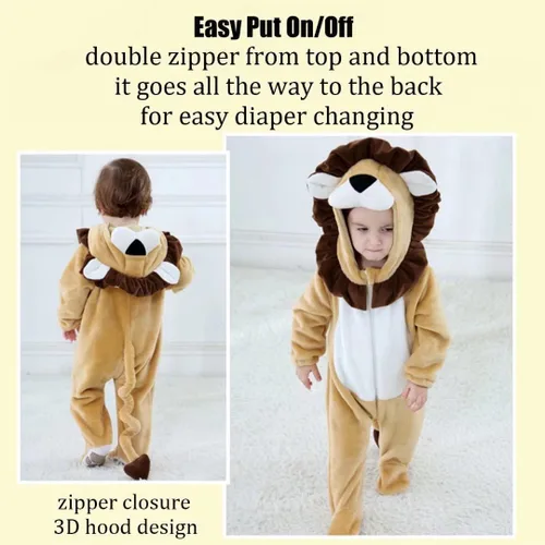 Vista 5 de Disfraces de animales para bebé unisex mameluco para Halloween
