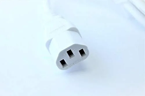 Vista 4 de OMNIHIL [Listado UL] Cable de alimentación de CA blanco de 8 pies de largo compatible con iRobot Roomba 694 Robot Cable de alimentación de vacío