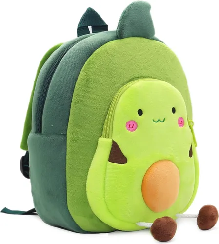 Vista 7 de NICE CHOICE Linda bolsa cruzada para niños pequeños de peluche con dibujos animados, mini bolsa de viaje para bebé niña niño de 2 a 6 años, Mochila