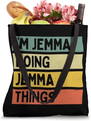Vista 4 de I'm Jemma Doing Jemma Things - Bolsa de mano divertida con cita personalizada