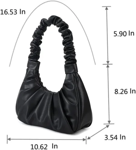 Vista 3 de moda para las mujeres lindo Hobo Tote bolso mini embrague con cremallera