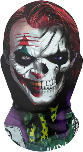 Vista 3 de Red Plume Pasamontañas transpirables 3D 3D, cubierta completa para el cuello, polaina de cuello de malla, capucha fantasma, bandana para la cabeza