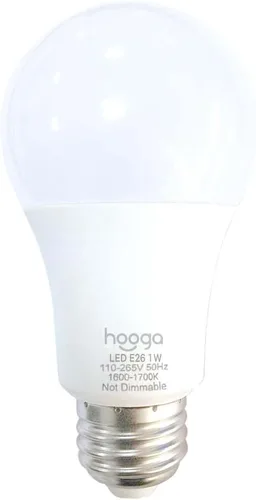Vista 3 de hooga Bombilla para dormir, bombillas ámbar para terapia del sueño, bloqueo de luz azul, bombillas tenues de 1600 K equivalentes a 7 W, luz calmante