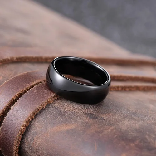 Vista 83 de King Will Alianza de boda de carburo de tungsteno para hombres y mujeres, anillos de promesa para parejas abovedados de alto pulido