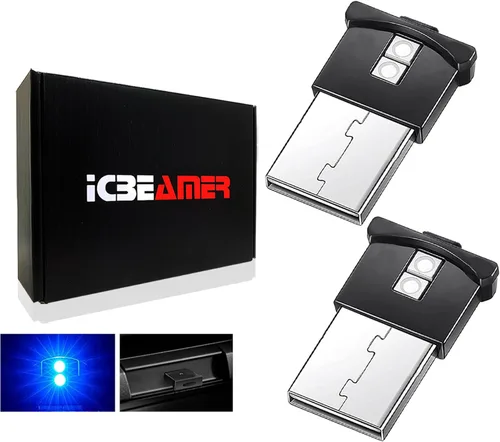 Vista 41 de ICBEAMER Smart USB 1-Paquete (Azul) Luz de Noche LED Automática Plug-in Miniatura para Coche, Van, Pickup, Camión, Interior, Maletero, Iluminación
