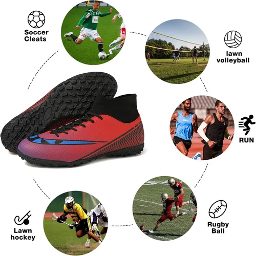 Vista 6 de CBUSTER Tacos de fútbol para hombre High Top Womenfor Tacos de fútbol para Big Boy AG TF