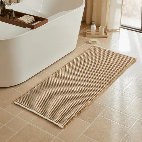 Vista 69 de Triohero Tapete de baño con diseño de gofre, tapete de baño pequeño y bohemio, antideslizante, lavable, ultra suave, súper absorbente, de secado