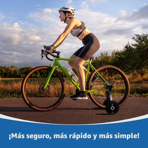 Vista 3 de MOSHAY Rueda de entrenamiento para hacer zoom en bicicleta para bicicletas variables de 16, 18, 20, 22, 24 pulgadas