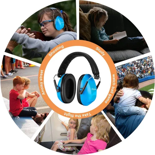 Vista 5 de ProCase Paquete de orejeras de seguridad para niños con protección auditiva, protectores de oídos