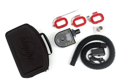 Vista 2 de TempMaster Solo - Ventilador y termómetro automático de temperatura para barbacoa, adaptador de ventilación de parrilla gratis y funda personalizada