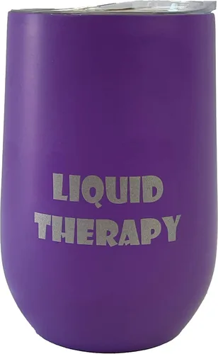 Vista 4 de Happy Hour Vaso de acero inoxidable con aislamiento de doble pared de 16 onzas, juego de 4 refranes caprichosos surtidos, (14200)