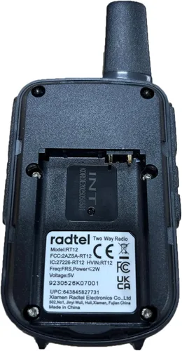 Vista 7 de Radtel RT12 Walkie Talkies para adultos recargable, paquete de 2 unidades, radio bidireccional FRS de mano de largo alcance de 16 canales, manos