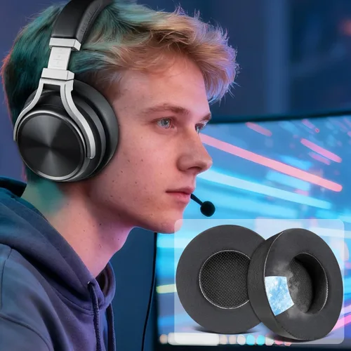 Vista 6 de SOULWIT Almohadillas de enfriamiento para auriculares Corsair Virtuoso, almohadillas con espuma de aislamiento de ruido de alta densidad, grosor