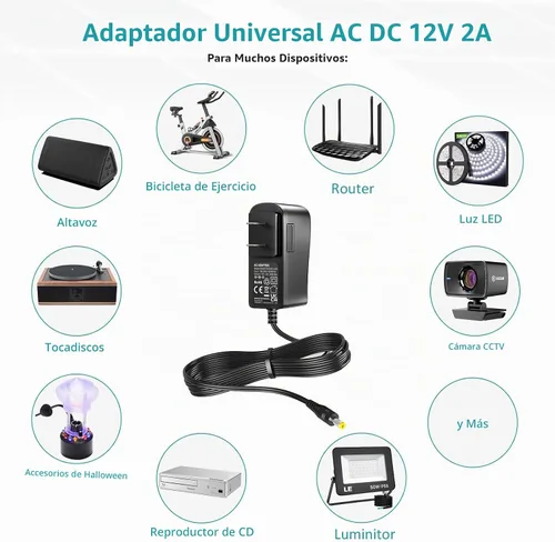 Vista 4 de 12V 3A Fuente de alimentación AC/DC Cargador DC 12V Cable
