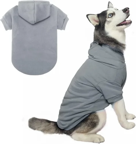 Vista 13 de BINGPET - Sudaderas con capucha de seguridad para perros, suéter para cachorros, abrigos para perros para clima frío, suéter con capucha abrigado