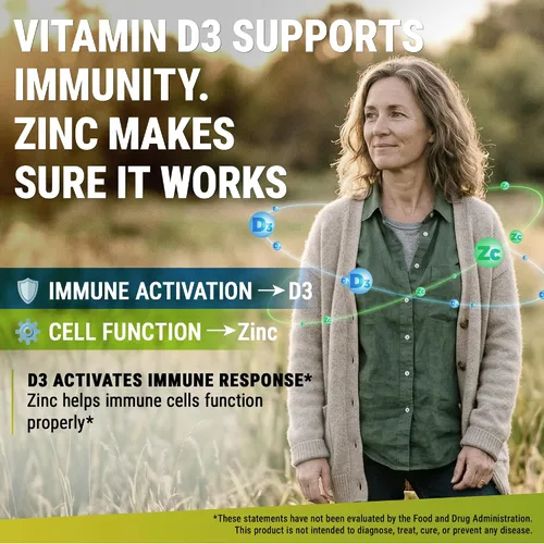 Vista 4 de Vitamina D3 K2 con glicinato de magnesio + zinc y calcio Magnesio 1500mg D3 10,000 UI K2 (MK7) 200mcg Zinc 50mg Calcio 50mg Apoyo