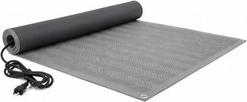 Vista 9 de RHS - Alfombrilla para derretir nieve, diseño de espiga antideslizante, color gris, alfombrilla para exteriores, evita la formación de hielo