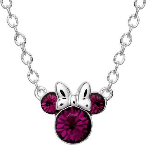 Vista 15 de Disney Minnie Mouse Birthstone Necklace for Women Official License Rosa de abril - Cristal transparente