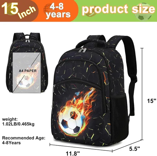 Vista 7 de LOIDOU Mochila para adolescentes y niñas, mochila escolar con lonchera y estuche para lápices, juego de bolsas escolares 3 en 1