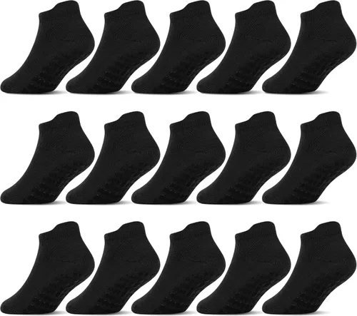 Vista 10 de SkiBeaut 15 pares de calcetines antideslizantes para niños pequeños, calcetines antideslizantes para niños y niñas de 0 a 7 años